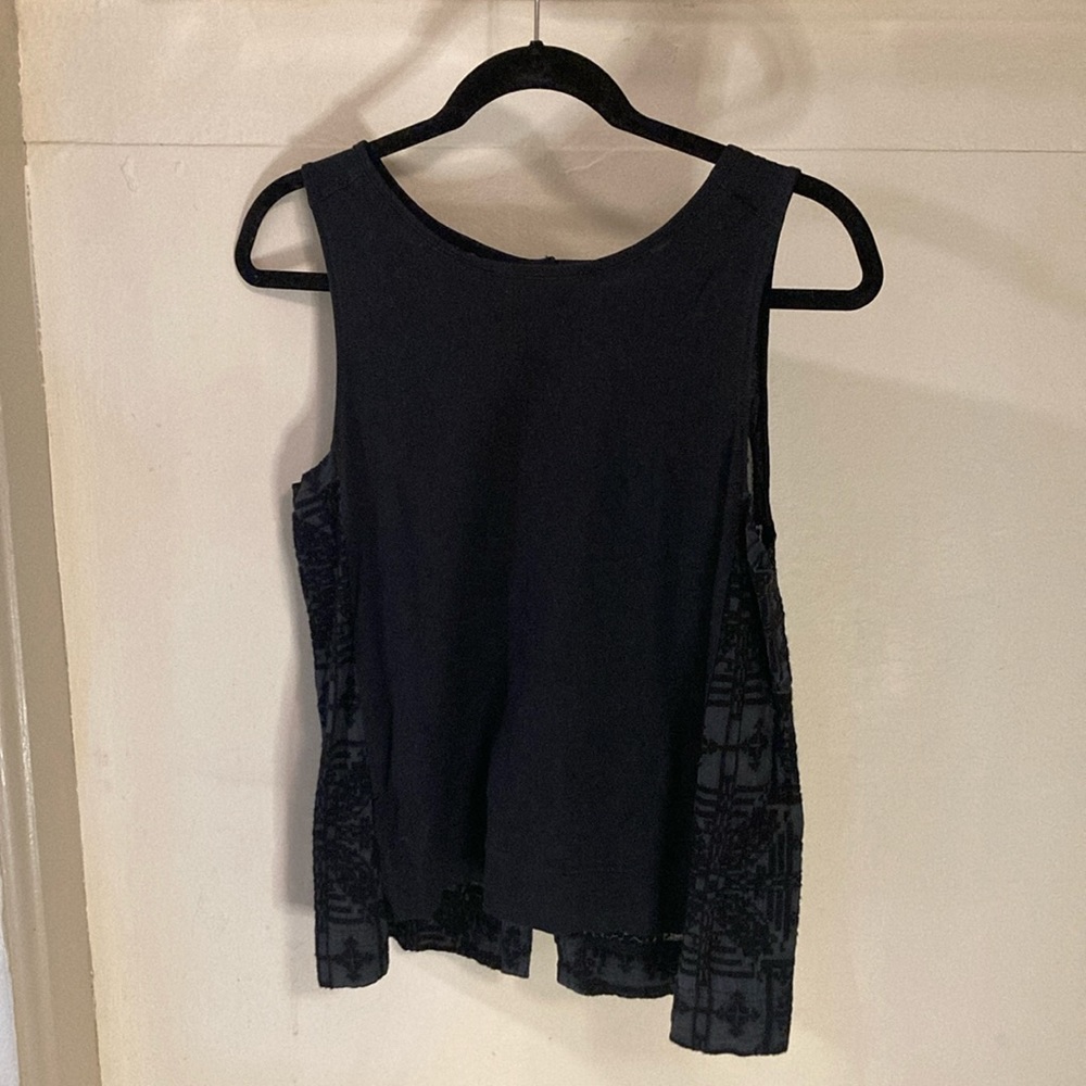 Madewell Button Back Black Tank Top